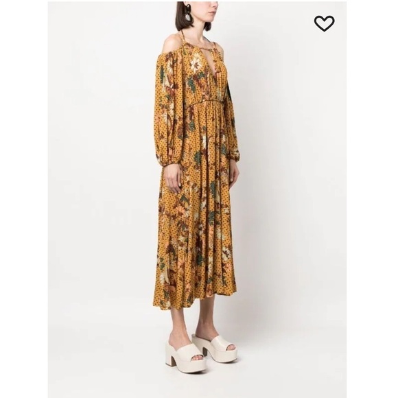 Ulla Johnson Yellow Noemi Halterneck Midi Dress - Picture 9 of 16